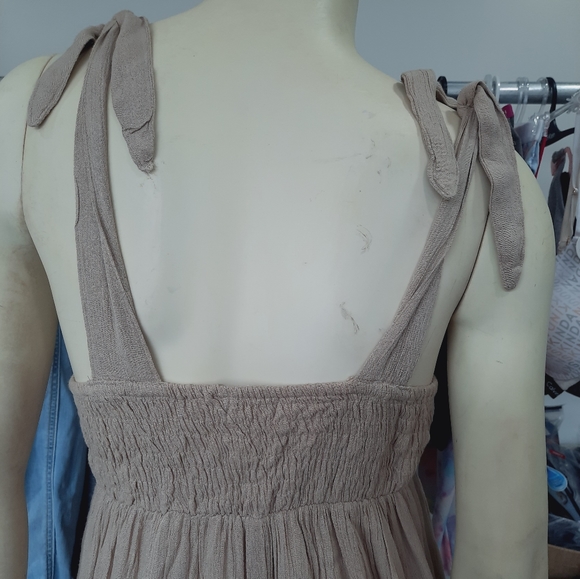 Jessica Simpson Flowy Embroidered Beige Medium Summer Dress NEW - Picture 11 of 14